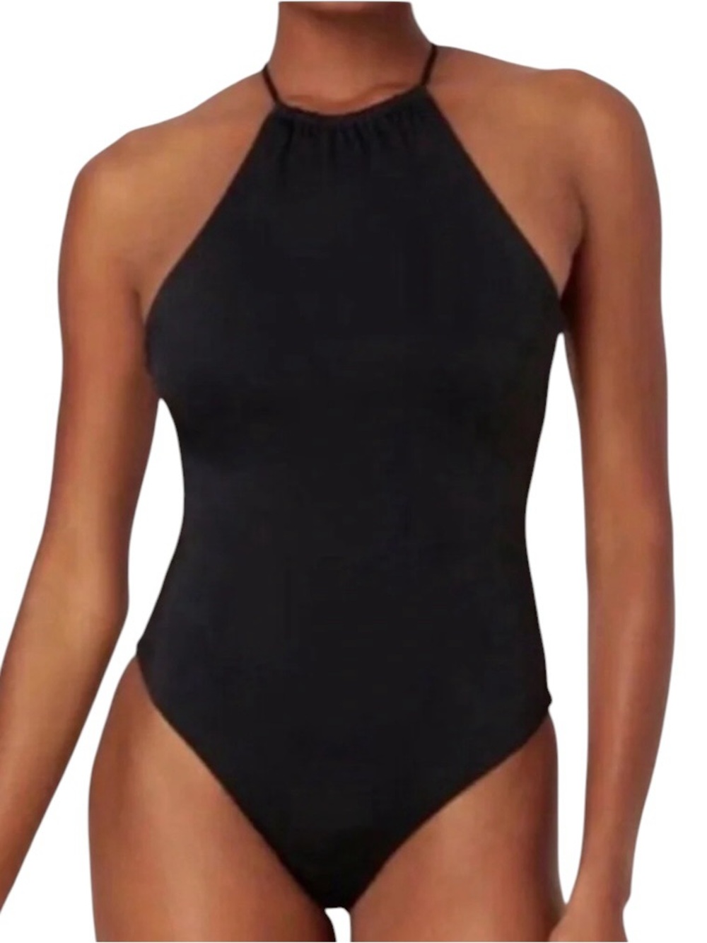 Andie The Asbury One Piece Black‎ High-Neck Swimsuit NWT